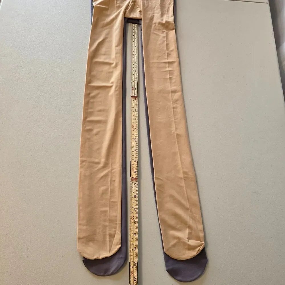 Oeak Tights Women's S/M 2 Pairs Nude and Charcoal NWT